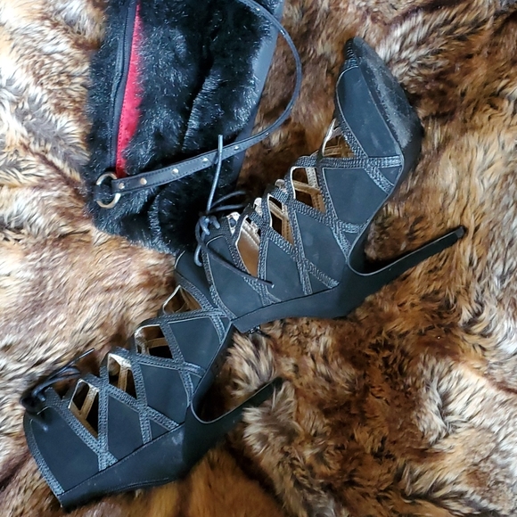 Qupid gladiator criss cross stiletto - Picture 6 of 6